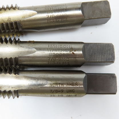 Hanson 7/8"-9 NC HS GH4 4 Flute Plug Tap Used Lot Of 3
