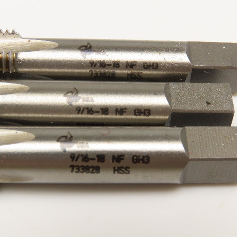 Fastcut Tools 9/16-18 NF GH3 HSS 4 Flute Straight Plug Tap Lot Of 3