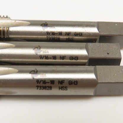 Fastcut Tools 9/16-18 NF GH3 HSS 4 Flute Straight Plug Tap Lot Of 3