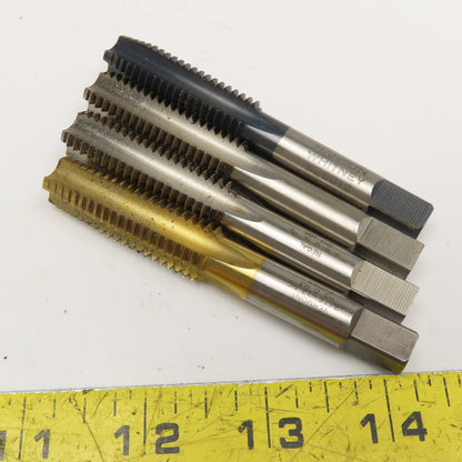 9/16"-12 Plug Tap 4 Flute Mixed USA Manufacturers Lot Of 4