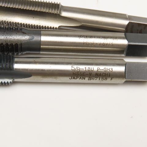Mixed Lot Plug Bottoming Taps 5/8"-18, 3/4-10, 1/2-20 Lot Of 22