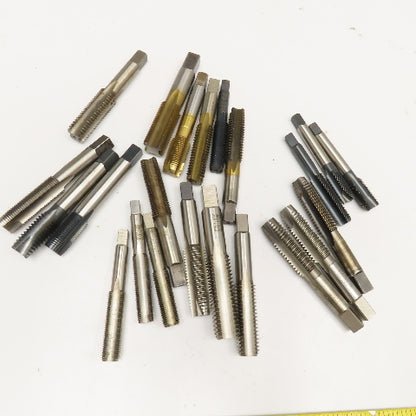 Mixed Lot Plug Bottoming Taps 5/8"-18, 3/4-10, 1/2-20 Lot Of 22