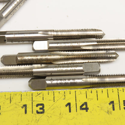 5/16-18 NF Straight 4 Flute Plug Tap Mixed Manufacturers USA Lot Of 24
