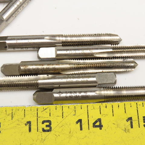 5/16-18 NF Straight 4 Flute Plug Tap Mixed Manufacturers USA Lot Of 24