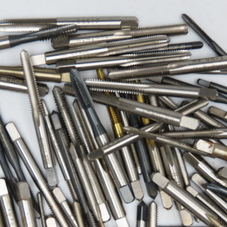 Standard Mixed Lot Bottoming Plug Hand Taps 4-40, 6-32, 12-24 Lot Of 100+