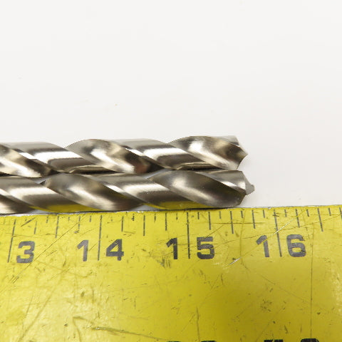 PTD Extra Length HSS Brite Finish Drill Bits 23/64", 29/64" x 12" Lot Of 3