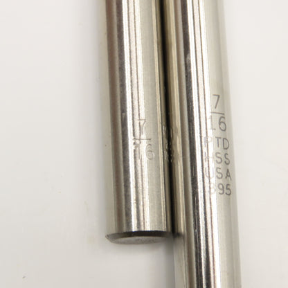 PTD Extra Length HSS Brite Finish Drill Bits 7/16" x 12" Lot Of 2