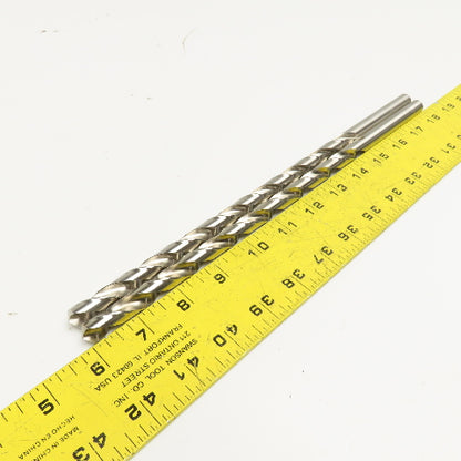 PTD Extra Length HSS Brite Finish Drill Bits 7/16" x 12" Lot Of 2