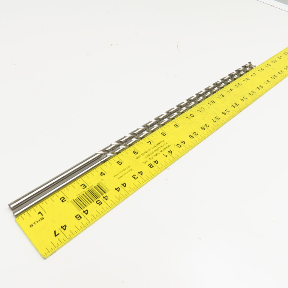 Nachi Extra Length HSS Brite Finish Drill Bits 17/64" & 21/64" " x 18" Lot Of 2