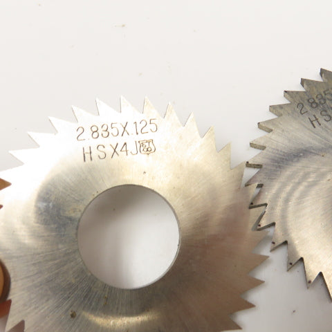 ST Co. 2.835 x .125" Screw Slotting Cutting Blade 35T 1" Bore Lot Of 5