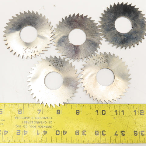 ST Co. 2.835 x .125" Screw Slotting Cutting Blade 35T 1" Bore Lot Of 5
