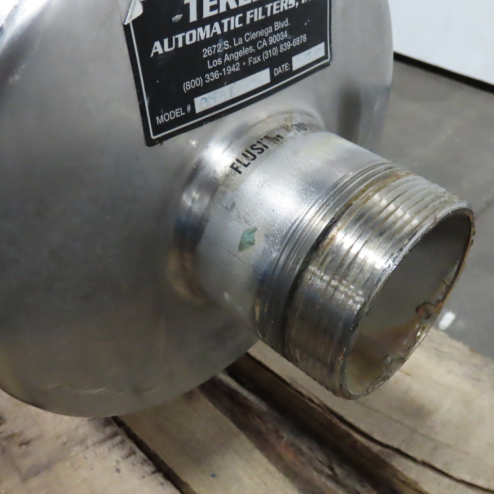 Tekleen OBF4-P 4" Stainless Steel Flange Mount Skid Series Filter 400GPM