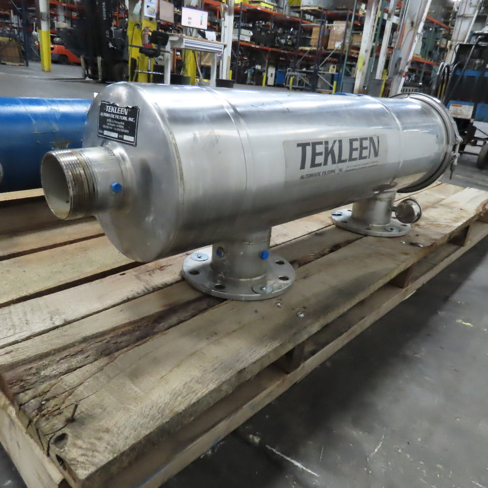 Tekleen OBF4-P 4" Stainless Steel Flange Mount Skid Series Filter 400GPM
