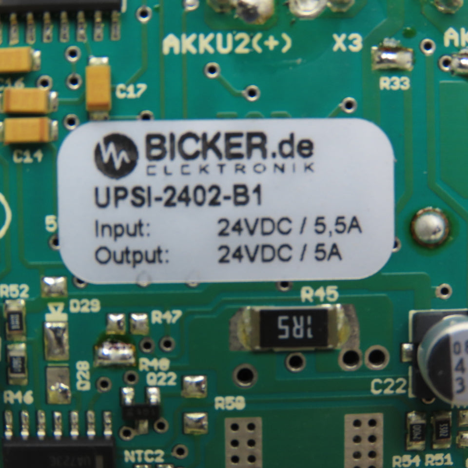 Bicker UPSI-2402-B1 24V DC/DC Power Supply Battery Monitor