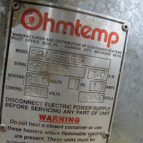 208/240V 1Ph 3kW Drum Heater