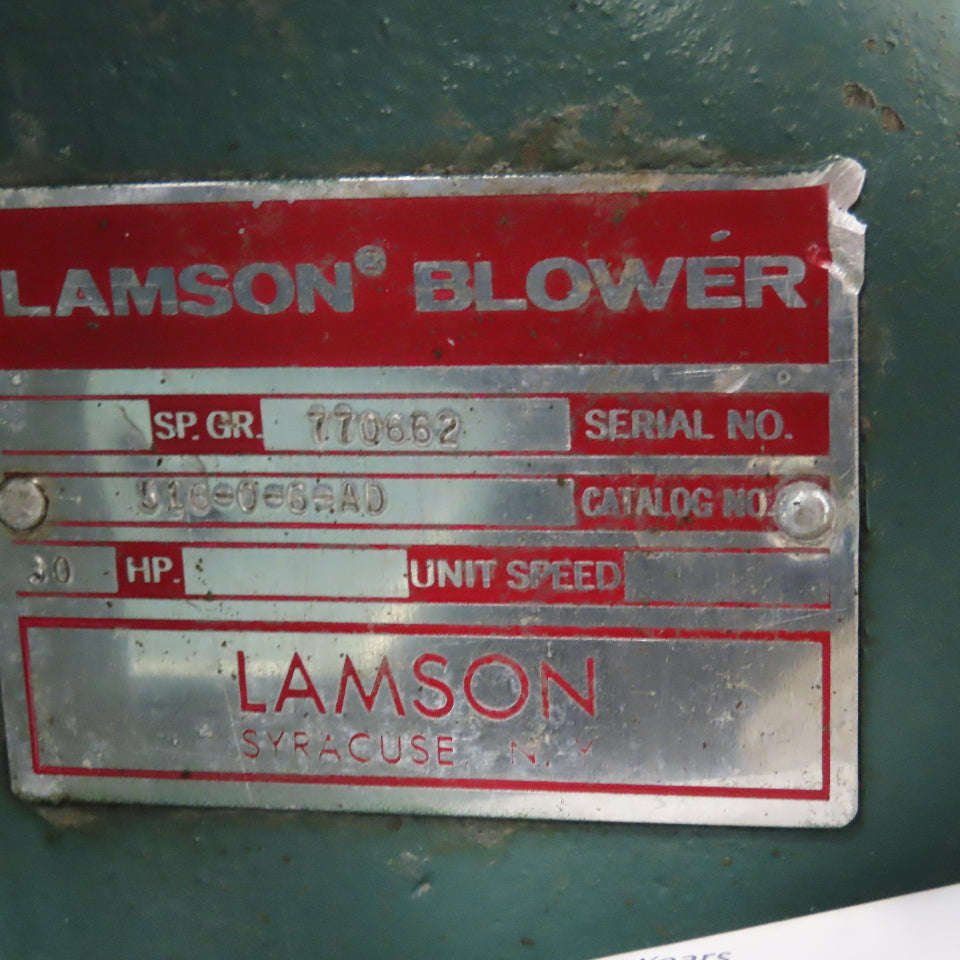 Lamson 516-0-6-AD 30Hp Multistage Centrifugal Blower