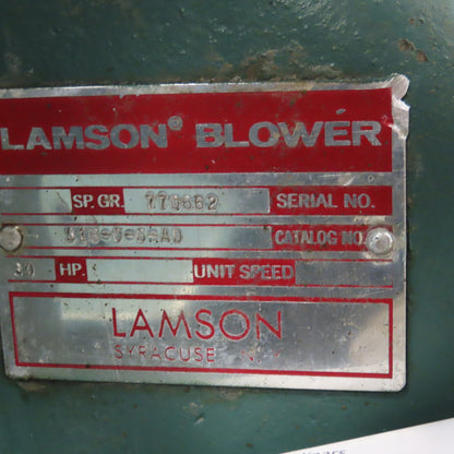 Lamson 516-0-6-AD 30Hp Multistage Centrifugal Blower
