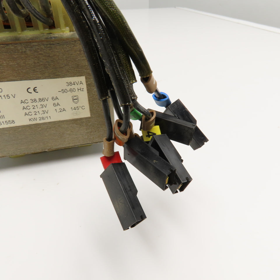 411-4970 115V Pri 384VA Transformer 38.86V/21.3V Sec. 28/11KW