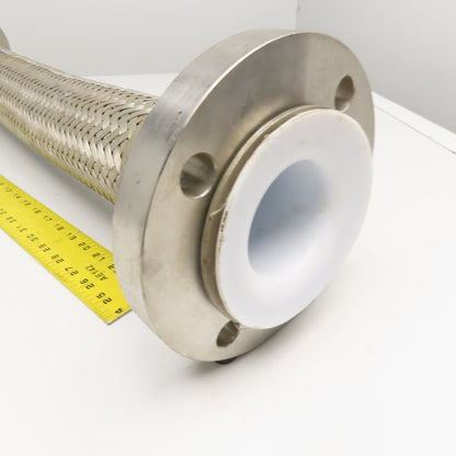 3" 150# Stainless Steel Braided Flexible Hose Connector Teflon Liner 36"