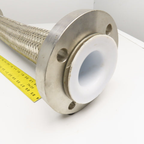 3" 150# Stainless Steel Braided Flexible Hose Connector Teflon Liner 36"