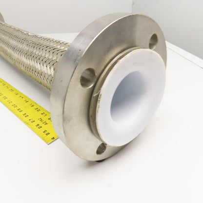 3" 150# Stainless Steel Braided Flexible Hose Connector Teflon Liner 36"