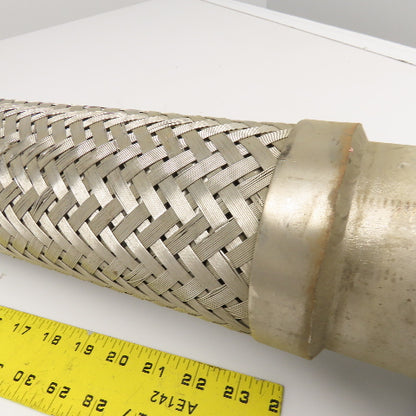 3" 150# Stainless Steel Braided Flexible Hose Connector Teflon Liner 36"