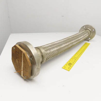 3" 150# Stainless Steel Braided Flexible Hose Connector Teflon Liner 36"