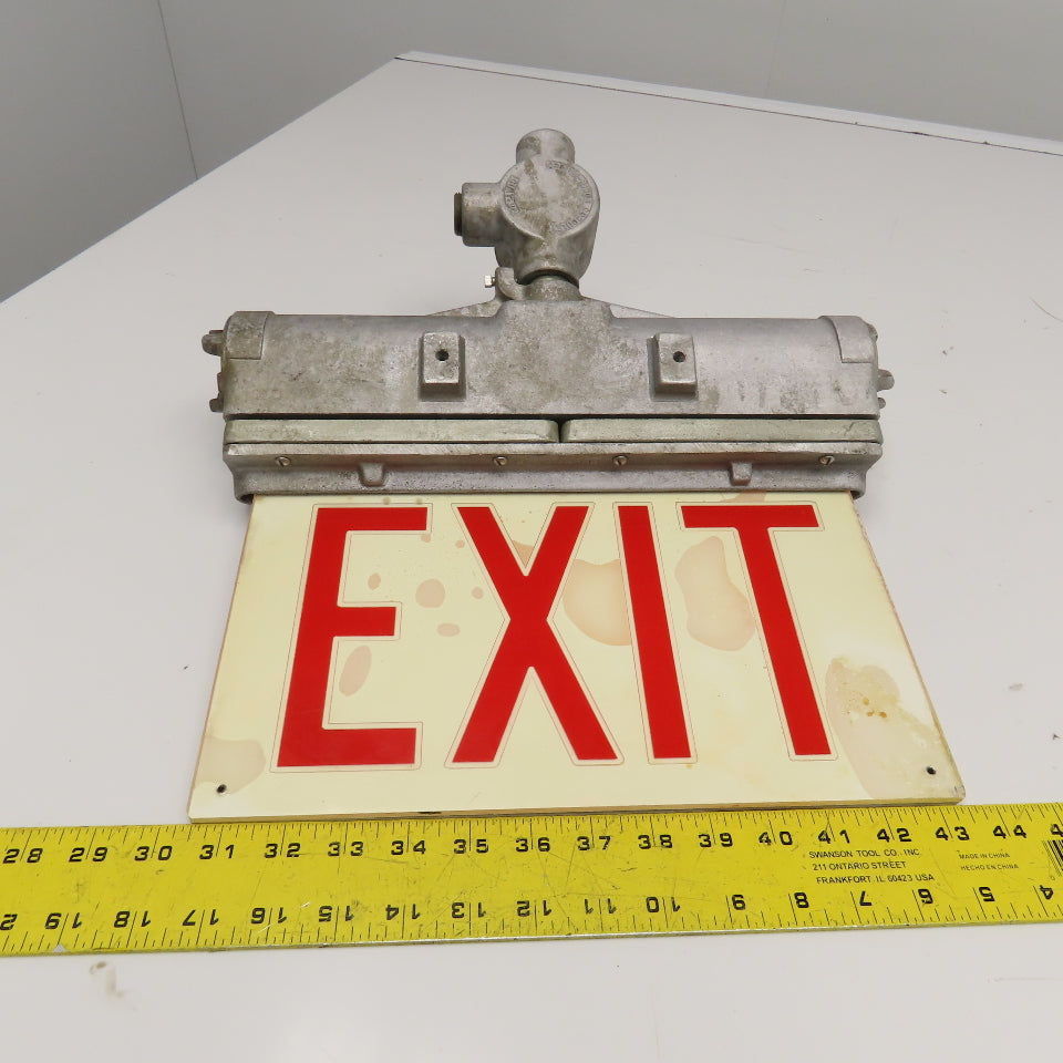 Crouse Hinds EXL 23 AA Double Sided Lighted EXIT Sign Hazardous Location 120V