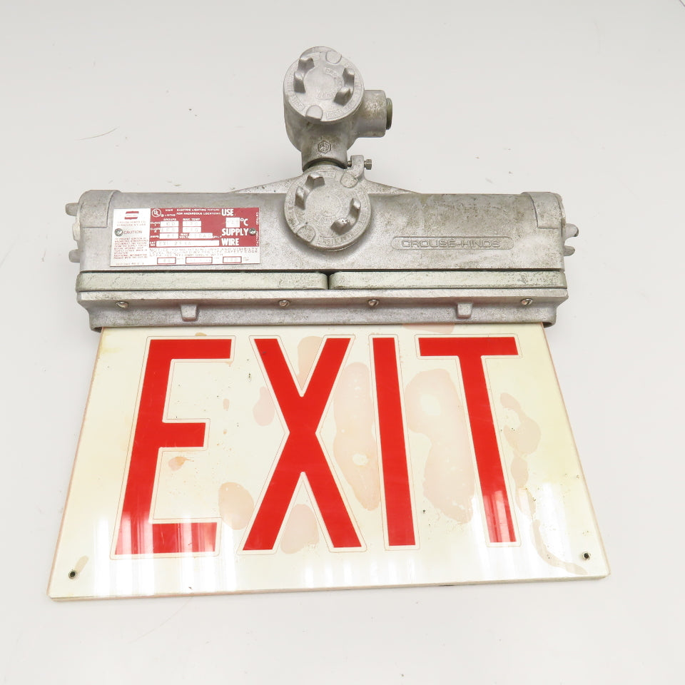 Crouse Hinds EXL 23 AA Double Sided Lighted EXIT Sign Hazardous Location 120V