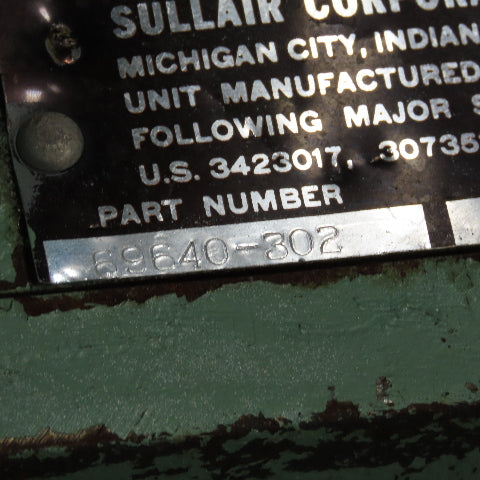 Sullair 69640-302 Rotary Screw Compressor Air End From 32-250 24KT Unit