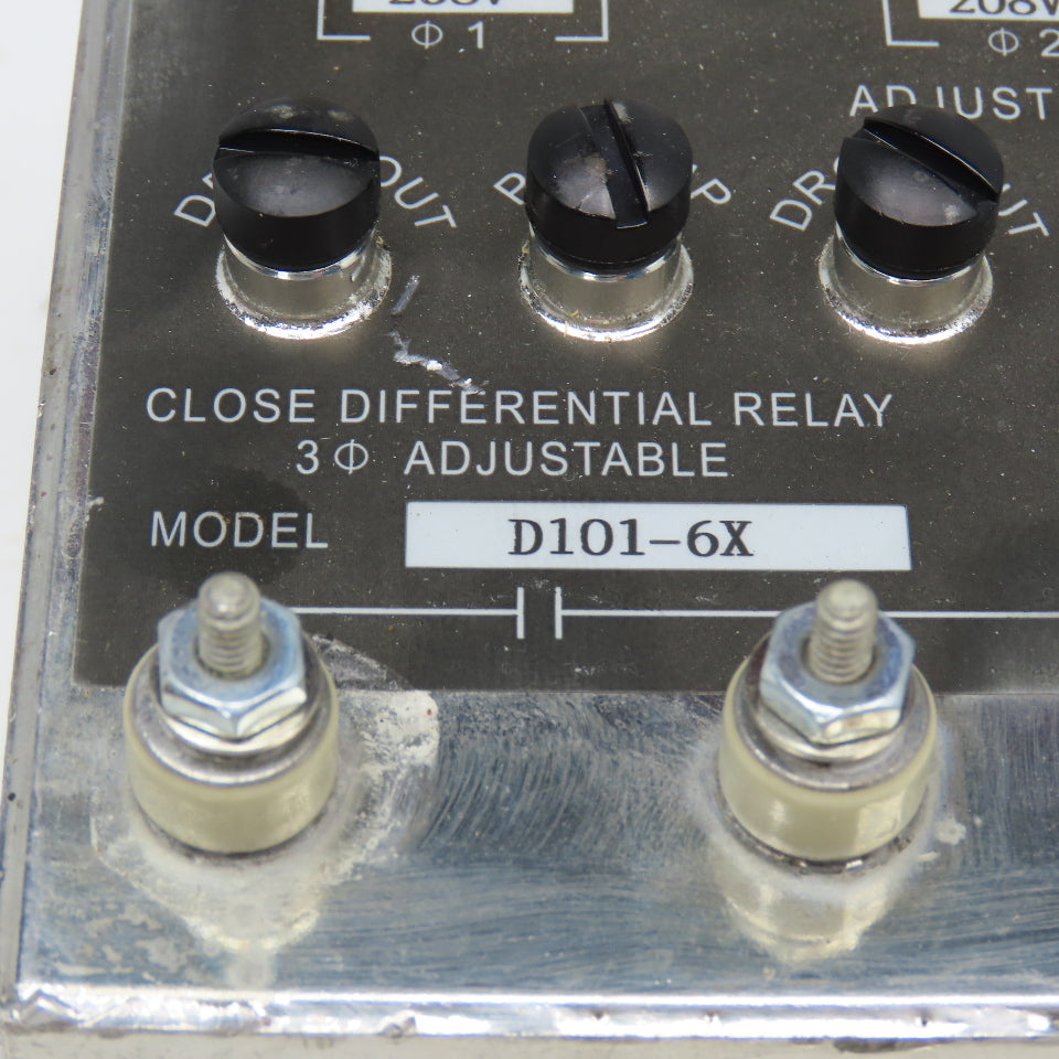Wilmar D101-6X Close Differential Relay 3Ph Adjustable 208V