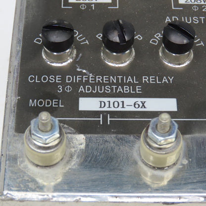 Wilmar D101-6X Close Differential Relay 3Ph Adjustable 208V