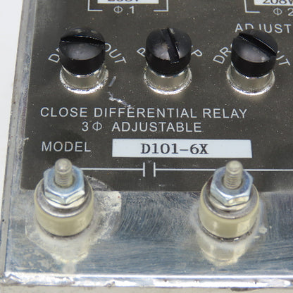 Wilmar D101-6X Close Differential Relay 3Ph Adjustable 208V