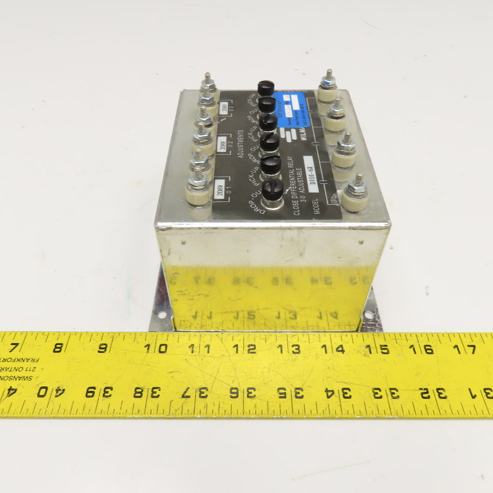 Wilmar D101-6X Close Differential Relay 3Ph Adjustable 208V