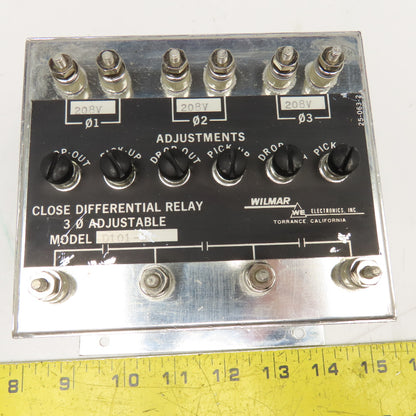 Wilmar D101-6X Close Differential Relay 3Ph Adjustable 208V