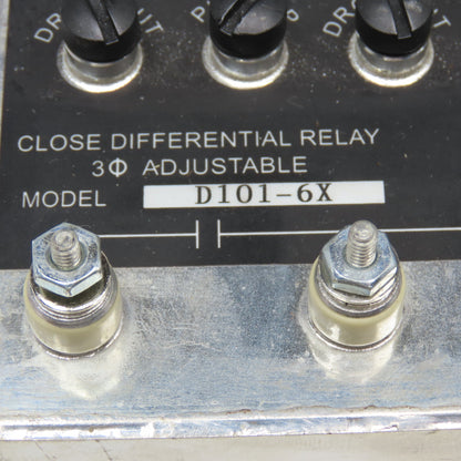 Tyco D101-6X Close Differential Relay 3Ph Adjustable 208V