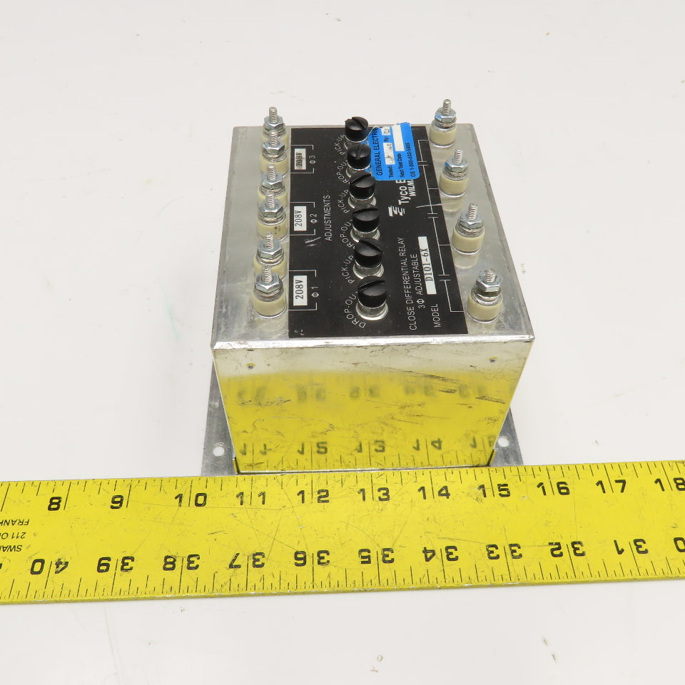Tyco D101-6X Close Differential Relay 3Ph Adjustable 208V