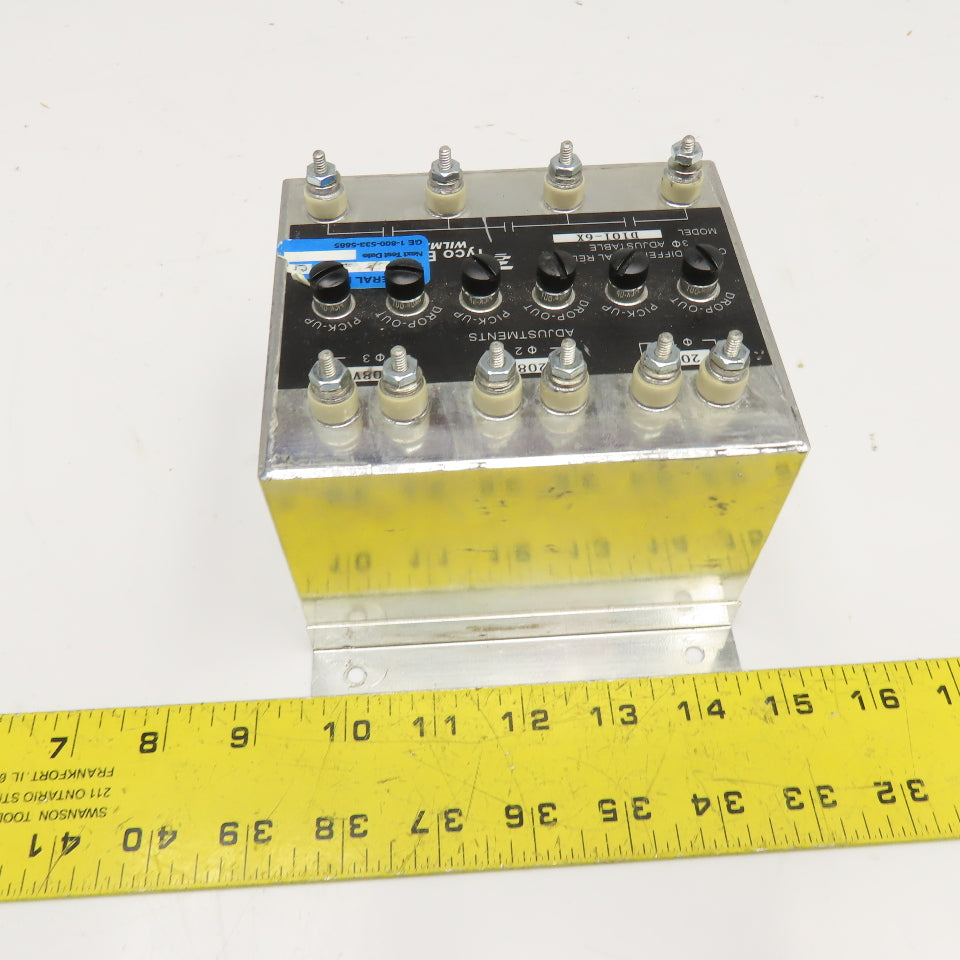 Tyco D101-6X Close Differential Relay 3Ph Adjustable 208V