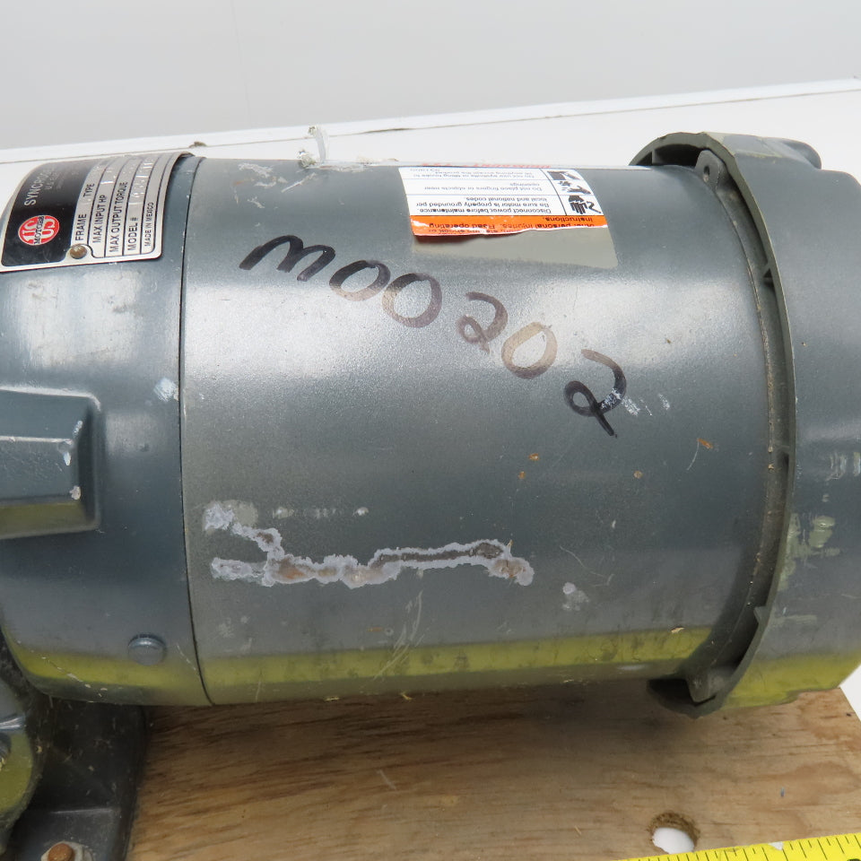 US Motors Type CWP 31:1 Ratio 56RPM Output Gear Motor 208-230/460V .33Hp