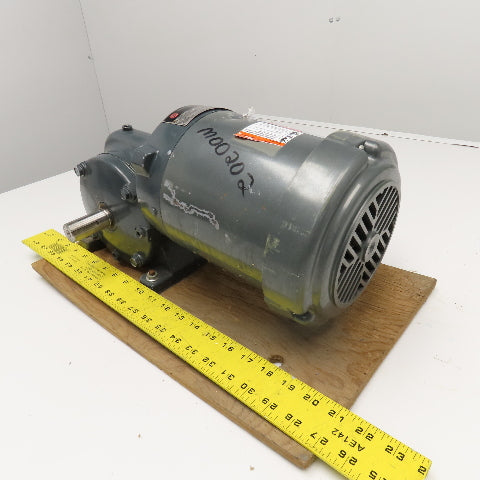 US Motors Type CWP 31:1 Ratio 56RPM Output Gear Motor 208-230/460V .33Hp