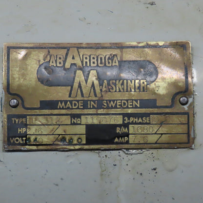 Ab Arboga Maskiner EP312 12" Double Sided Pedestal Grinder 208-220/440V 2.5Hp