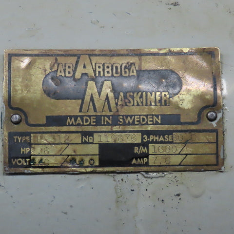Ab Arboga Maskiner EP312 12" Double Sided Pedestal Grinder 208-220/440V 2.5Hp
