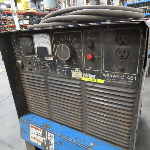 Miller Deltaweld 451 230/460V 450A Contant Voltage DC Arc Welder Wheel Package
