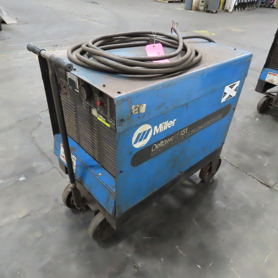 Miller Deltaweld 451 230/460V 450A Contant Voltage DC Arc Welder Wheel Package