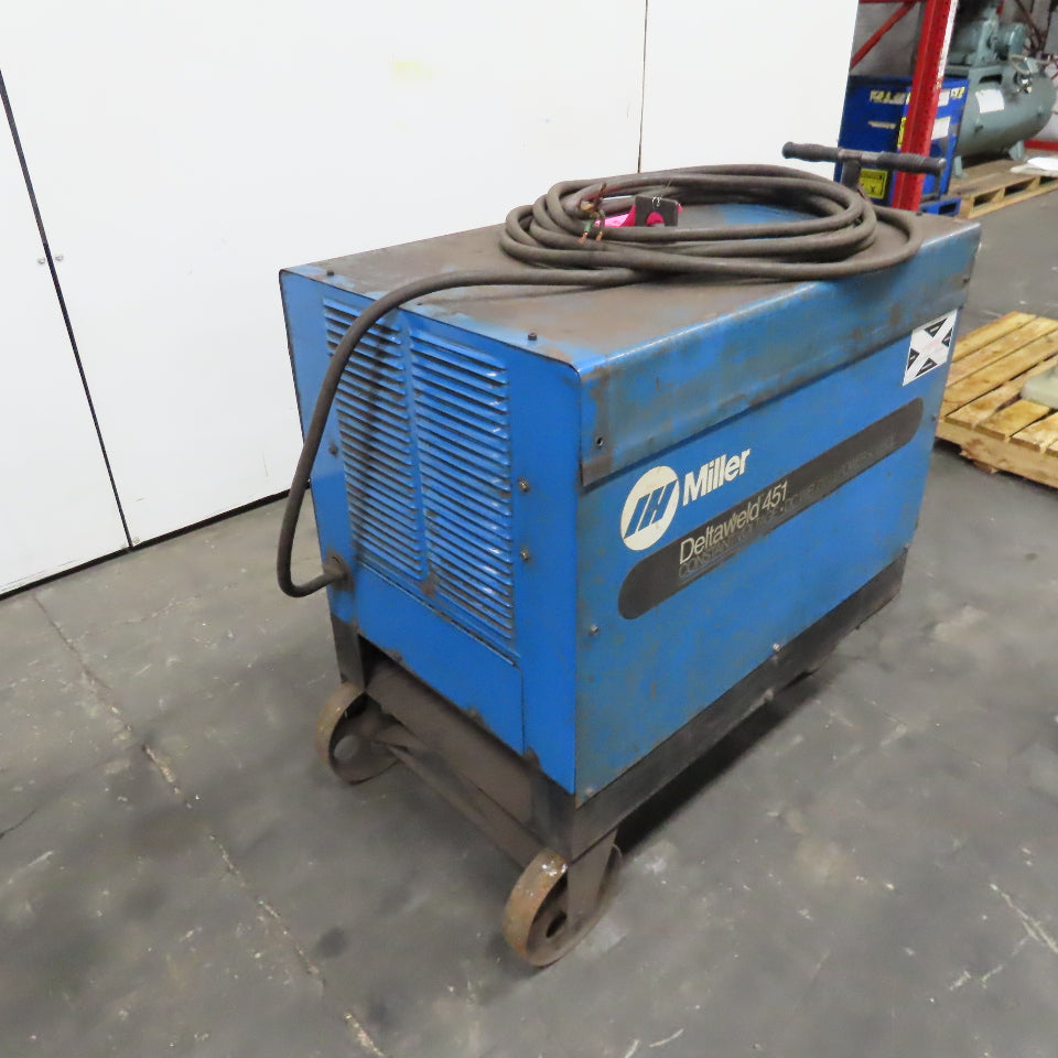 Miller Deltaweld 451 230/460V 450A Contant Voltage DC Arc Welder Wheel Package