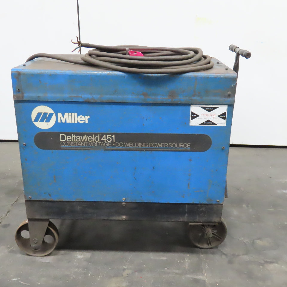 Miller Deltaweld 451 230/460V 450A Contant Voltage DC Arc Welder Wheel Package