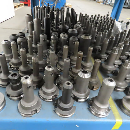 Huge Lot BT40 CAT 40 Tool Holders Quick Change Heat Shrink 656Pcs. & Cart