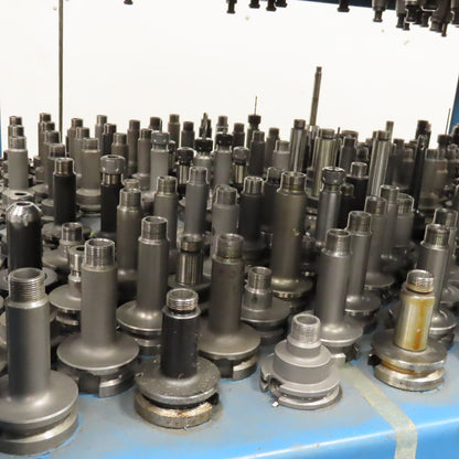 Huge Lot BT40 CAT 40 Tool Holders Quick Change Heat Shrink 656Pcs. & Cart