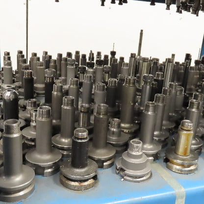 Huge Lot BT40 CAT 40 Tool Holders Quick Change Heat Shrink 656Pcs. & Cart