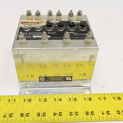 Wilmer D101-7X Close Differential Relay 3Ph Adjustable 208V Parts/Repair